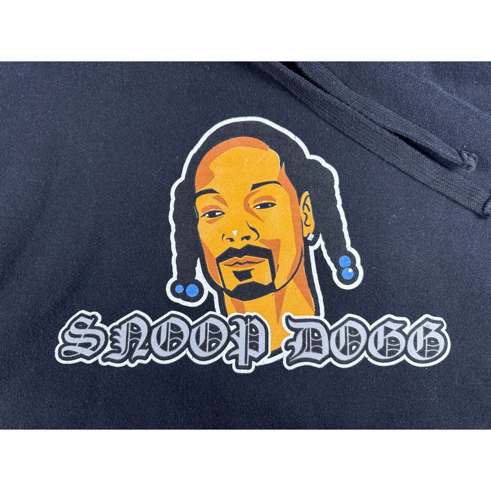 90s Legends Snoop Dogg Graphic Hoodie Black Size Medium Hip Hop Rap Merch‎